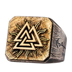 Sterling Silver Valknut Viking Ring