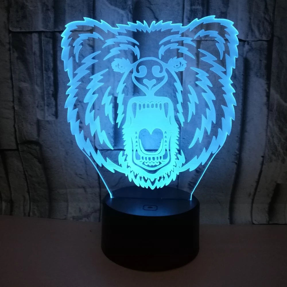 Norse Bear Color Changing 3D Night Lamp