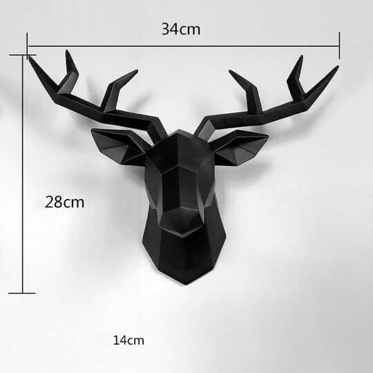 3D DEER HEAD SCULPTURE