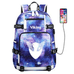 Viking Valknut USB charging Multifunction Travel Backpack - Starry Blue