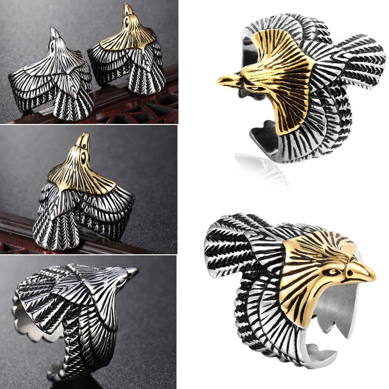 Norse Flying Eagle Ring