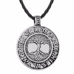 Vikings Runes Yggdrasil Tree of Life Pendant Necklace