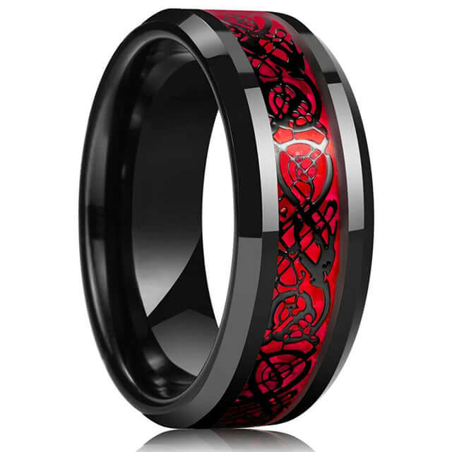 Celtic Dragon Tungsten Ring