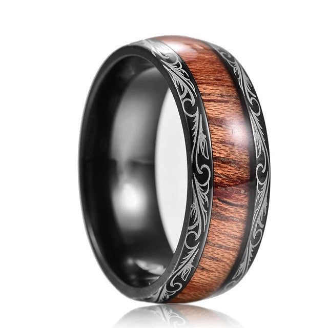 Wood Ring - Viking Style