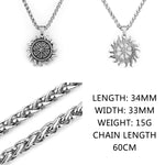 Slavic Sun Wheel Pendant Necklace