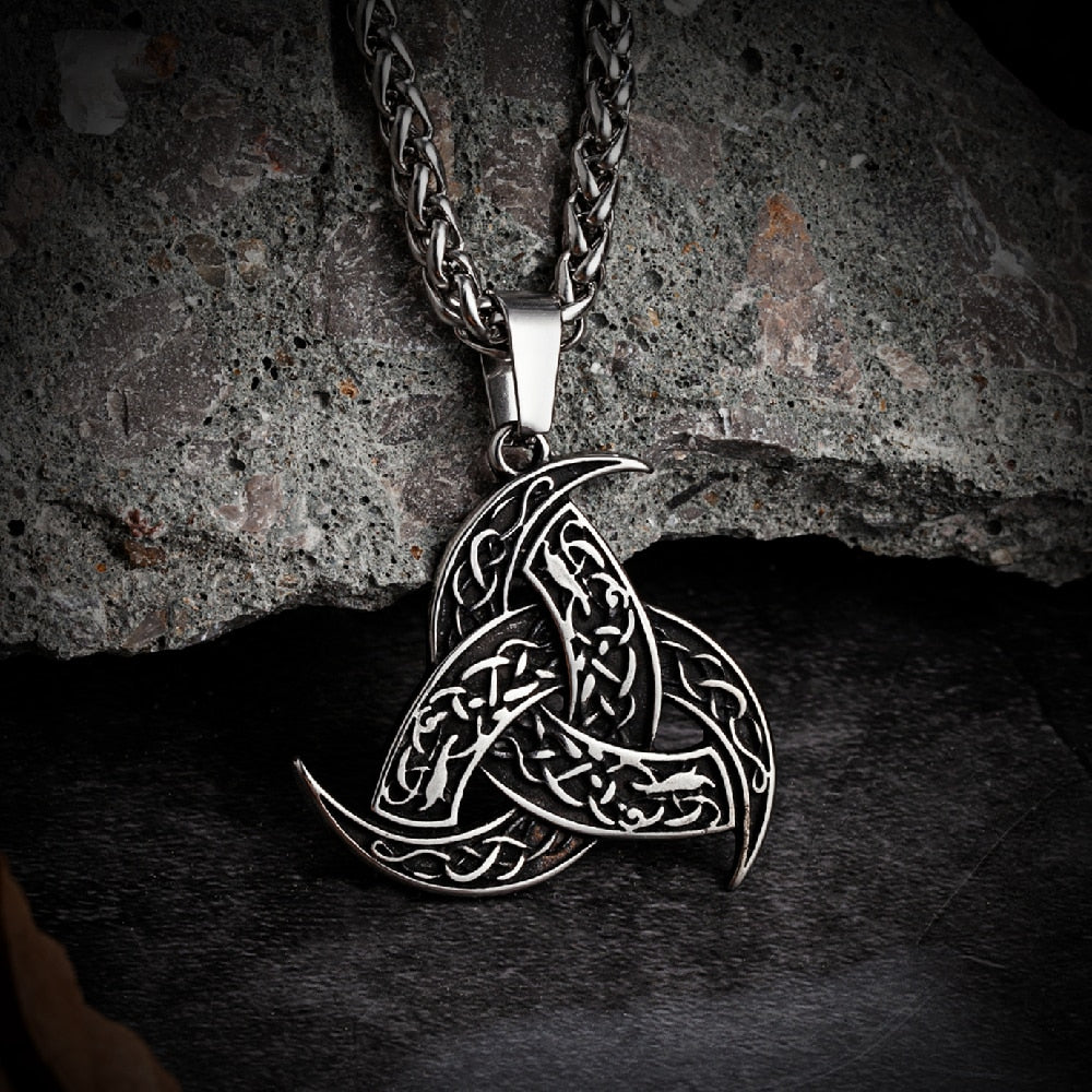 Odin's Horn Triskelion Pendant Necklace