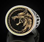 Gold Trimmed Norse Wolf (Viking Ring)