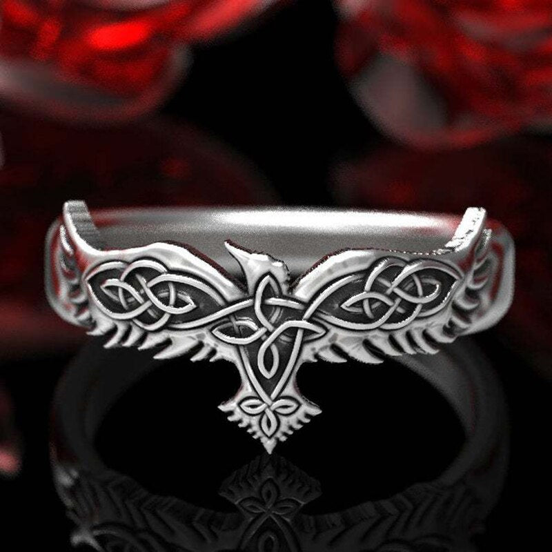 Viking Ravens Celtic Ring