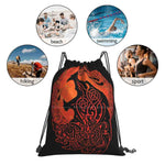 Fenrir Norse Wolf Drawstring Bag