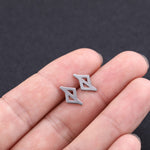 Viking Futhark Runes Stud Earrings