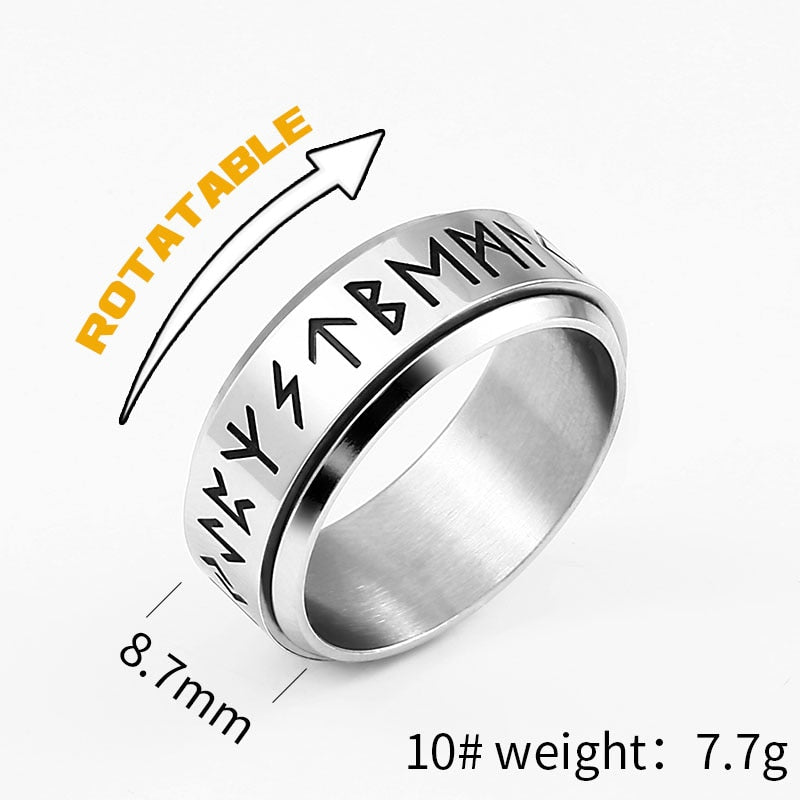 Valhalla Runic Spinner Ring