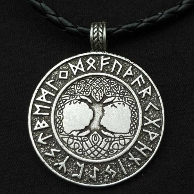 Vikings Runes Yggdrasil Tree of Life Pendant Necklace