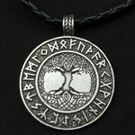 Vikings Runes Yggdrasil Tree of Life Pendant Necklace