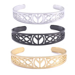 Nordic  Runes Bangle Cuff Bracelet