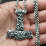 Mjolnir Thor's Hammer Trinity Pendant Necklace