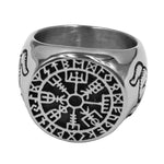 Viking Warrior Compass Vegvisir Ring