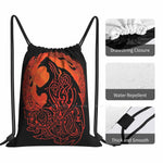 Fenrir Norse Wolf Drawstring Bag