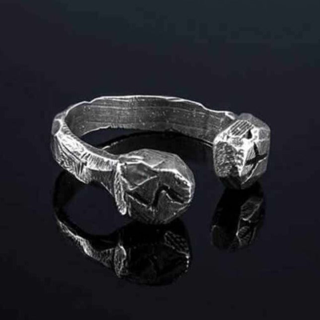 Carved Runes Viking Ring