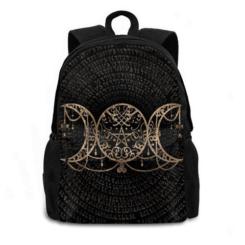 Celtic Triple Moon Large Capacity Viking Backpack