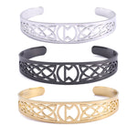 Nordic  Runes Bangle Cuff Bracelet