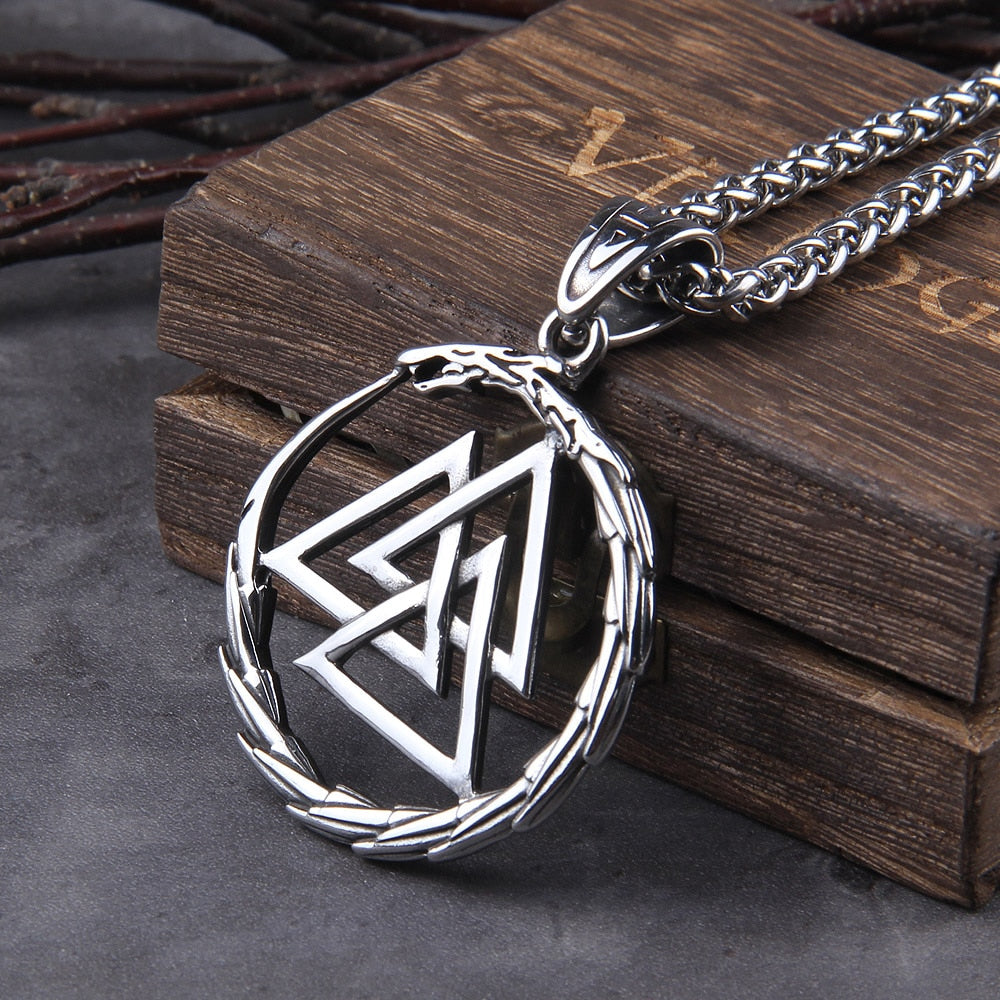 Jormungandr Valknut Necklace