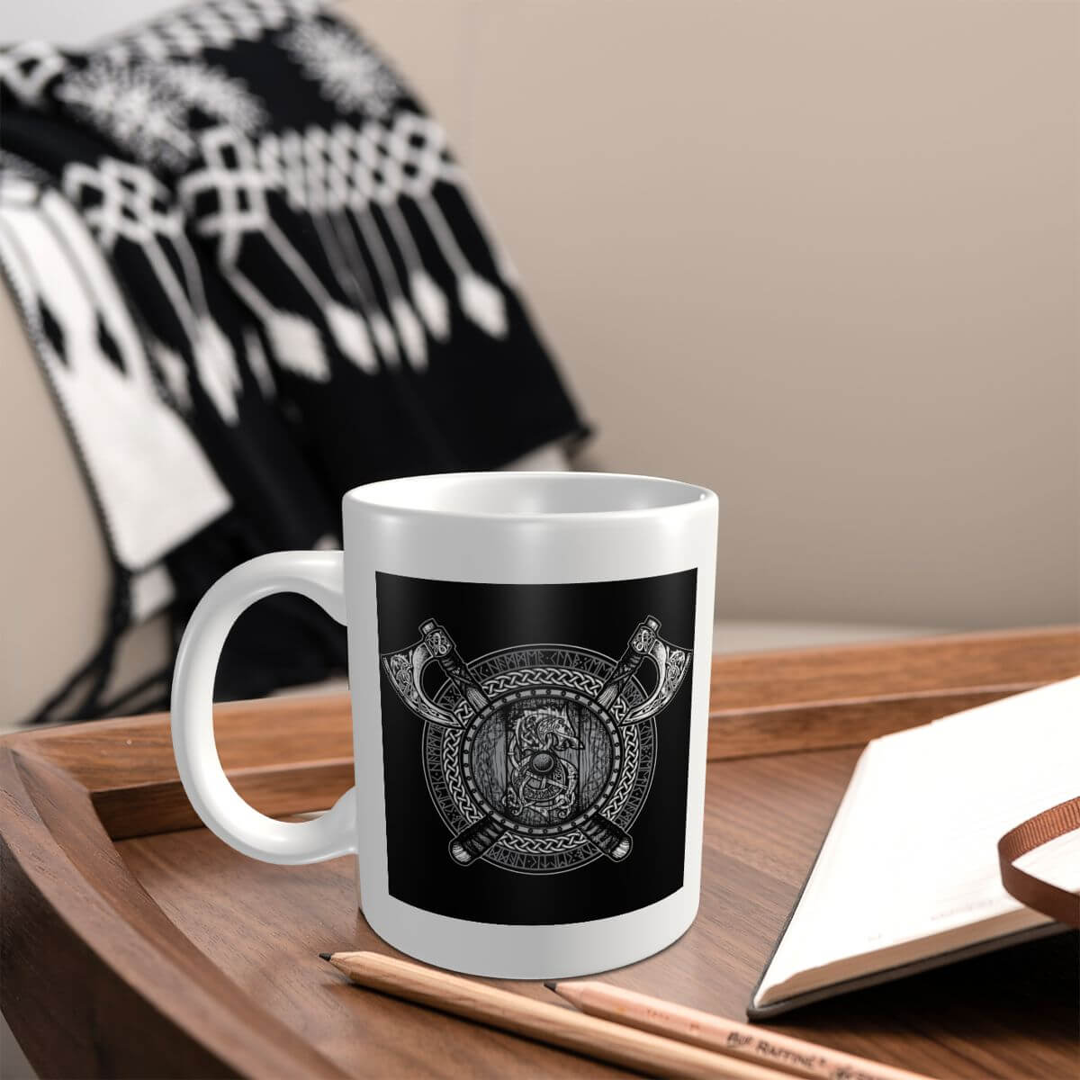 Fenrir Viking Shield Ceramic Mug