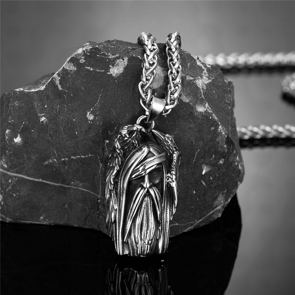 VIKING NECKLACE - ODIN & RAVEN'S