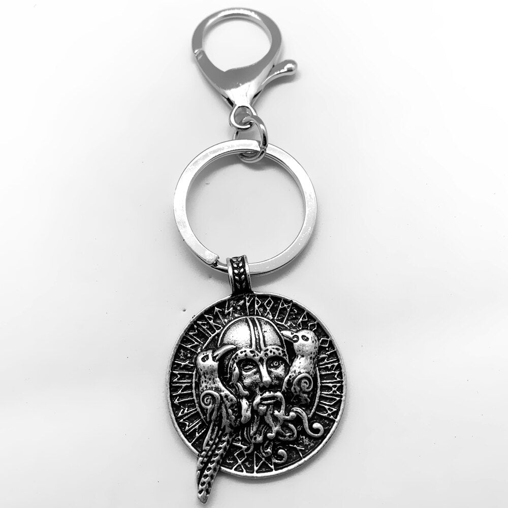 Odin With Ravens Keychain