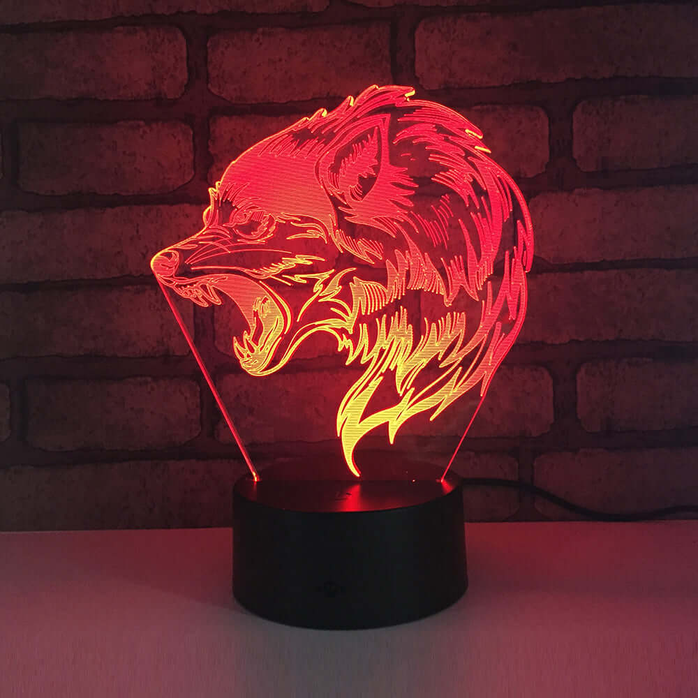 Fenrir Wolf Color Changing 3D Night Lamp