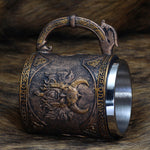 Odin With Ravens Stainless Steel Tankard Mug