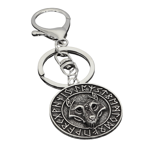 Fenrir Runic Keychain