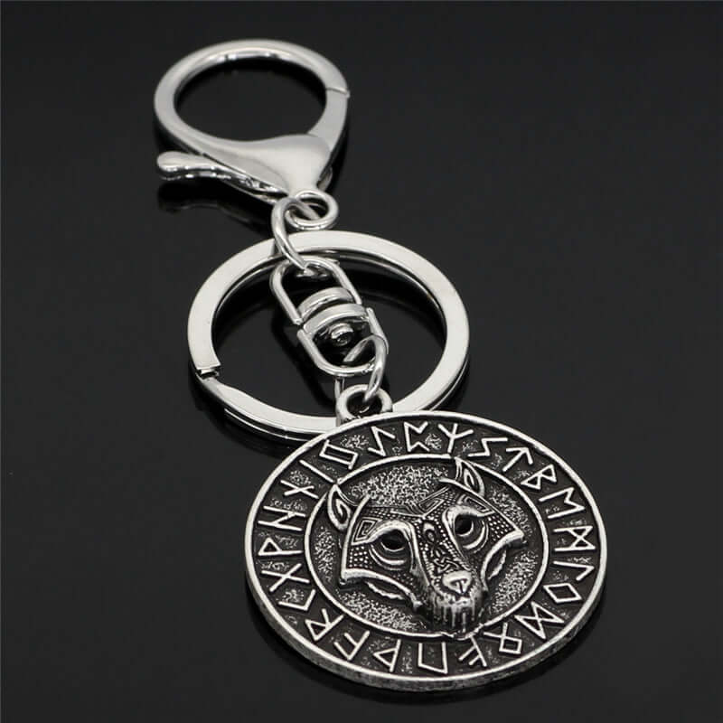 Fenrir Runic Keychain