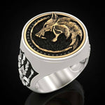 Gold Trimmed Norse Wolf (Viking Ring)