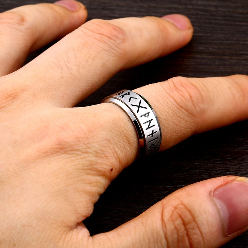 Valhalla Runic Spinner Ring