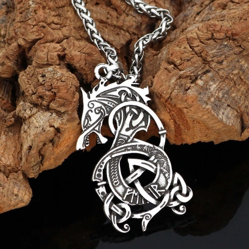 Fenrir Wolf Norse Pendant Necklace