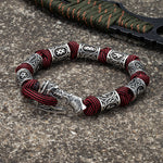 Viking Axe Rune Beads Paracord Bracelet