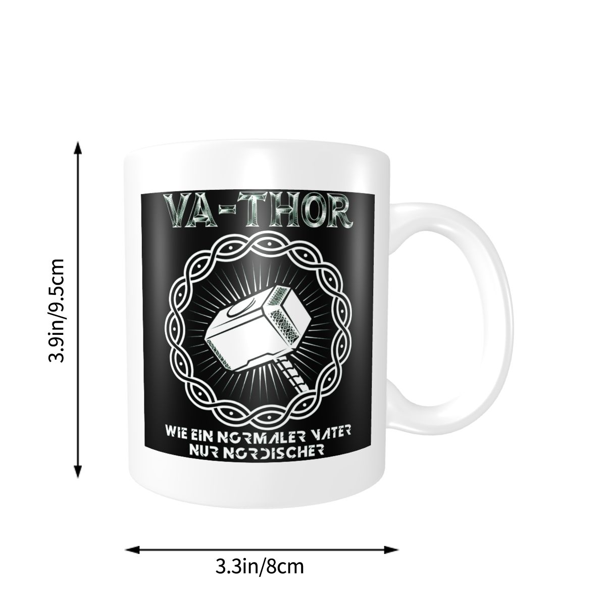 Thor's Hammer Viking Ceramic Mug