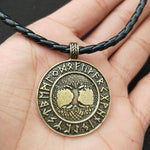 Vikings Runes Yggdrasil Tree of Life Pendant Necklace