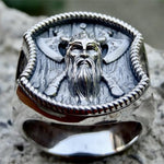 Thor Hammer Double Axe Viking Ring