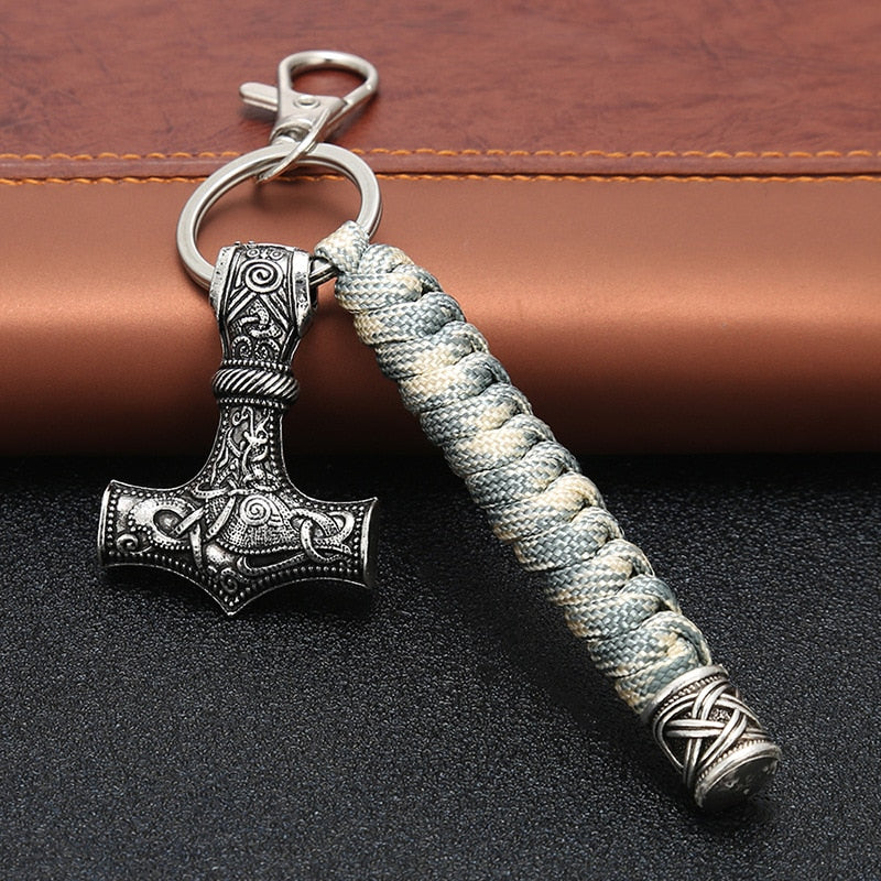 Mjolnir Braided Paracord Key Ring