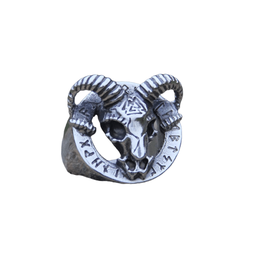 Goat Skull (Adjustable Viking Ring)