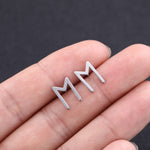 Viking Futhark Runes Stud Earrings