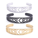 Nordic  Runes Bangle Cuff Bracelet