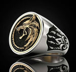 Gold Trimmed Norse Wolf (Viking Ring)