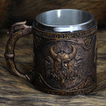 Odin With Ravens Stainless Steel Tankard Mug