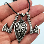 VIKING NECKLACE - AXE & SHIELD