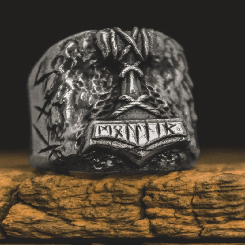 Mjolnir Ring (Thor Hammer Viking Ring)