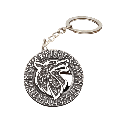 Fenrir Runic Keychain