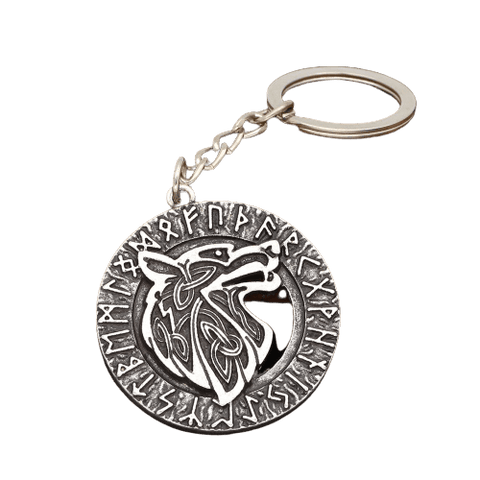 Fenrir Runic Keychain