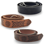 Medieval Embossed PU Leather O Ring Belt